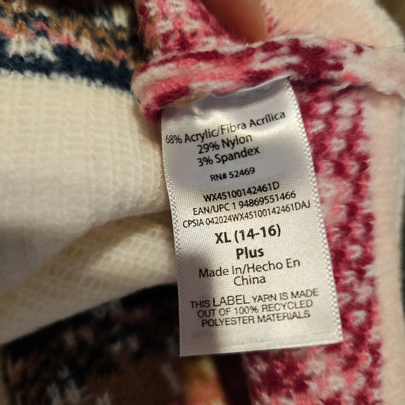2/$20 Nwt Wonder Nation XL 14-16 Plus Sweater - Picture 2 of 8